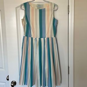 ModCloth Fever London pastel striped dress, size L